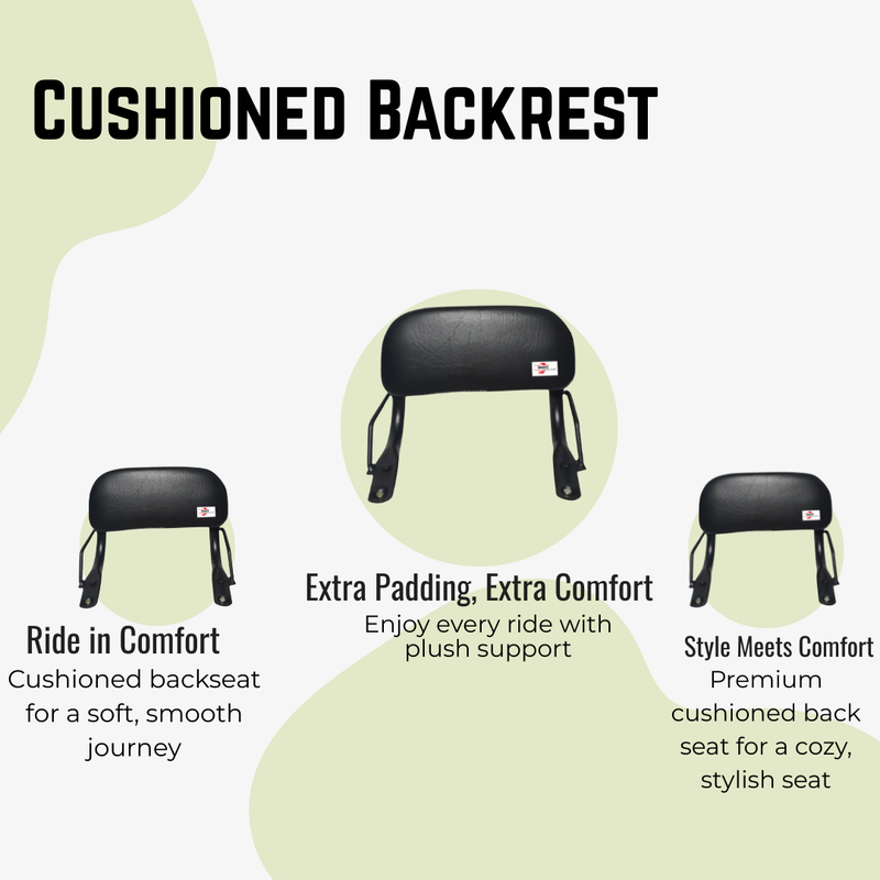 Ola Premium Cushioned Black Metal Backrest For Ola S1/S1 Pro Gen1